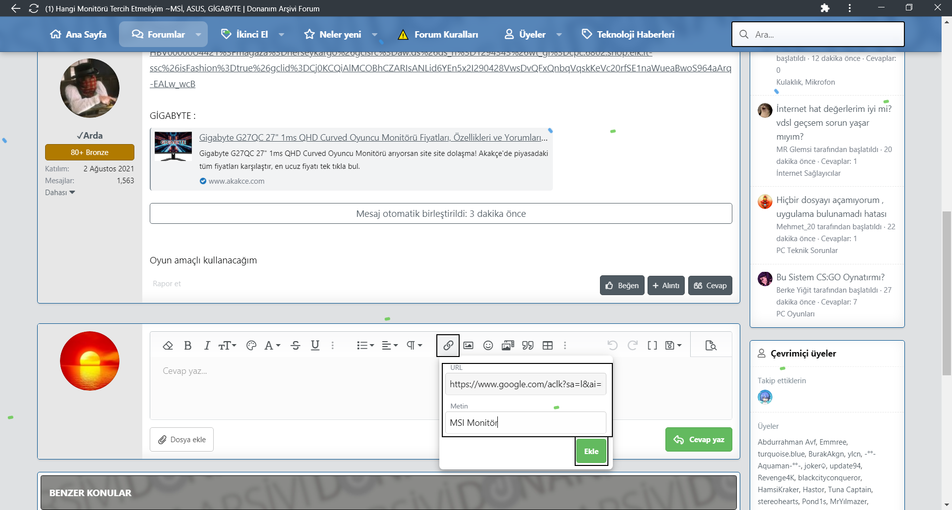 (1) Hangi Monitörü Tercih Etmeliyim ~MSİ, ASUS, GİGABYTE _ Donanım Arşivi Forum 1.01.2022 12_2...png