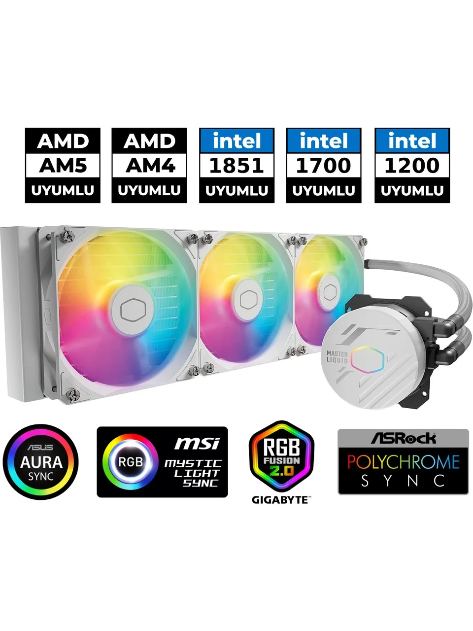 Cooler Master 360l Core Beyaz 360mm Sıvı Soğutma - 3.999 TL - 3 Taksit