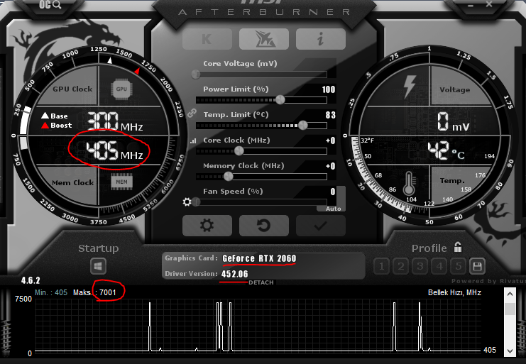 Настройки msi afterburner для rtx 2060