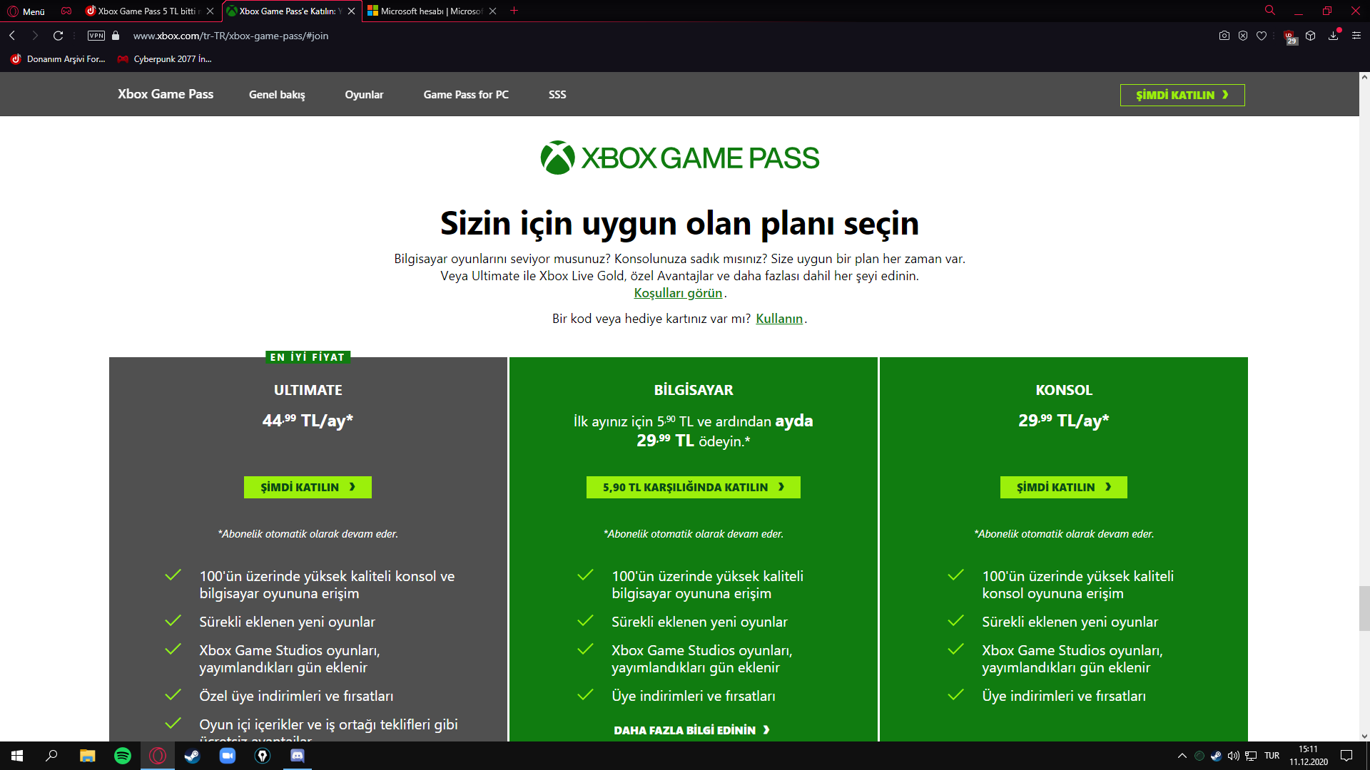 Xbox game pass турция