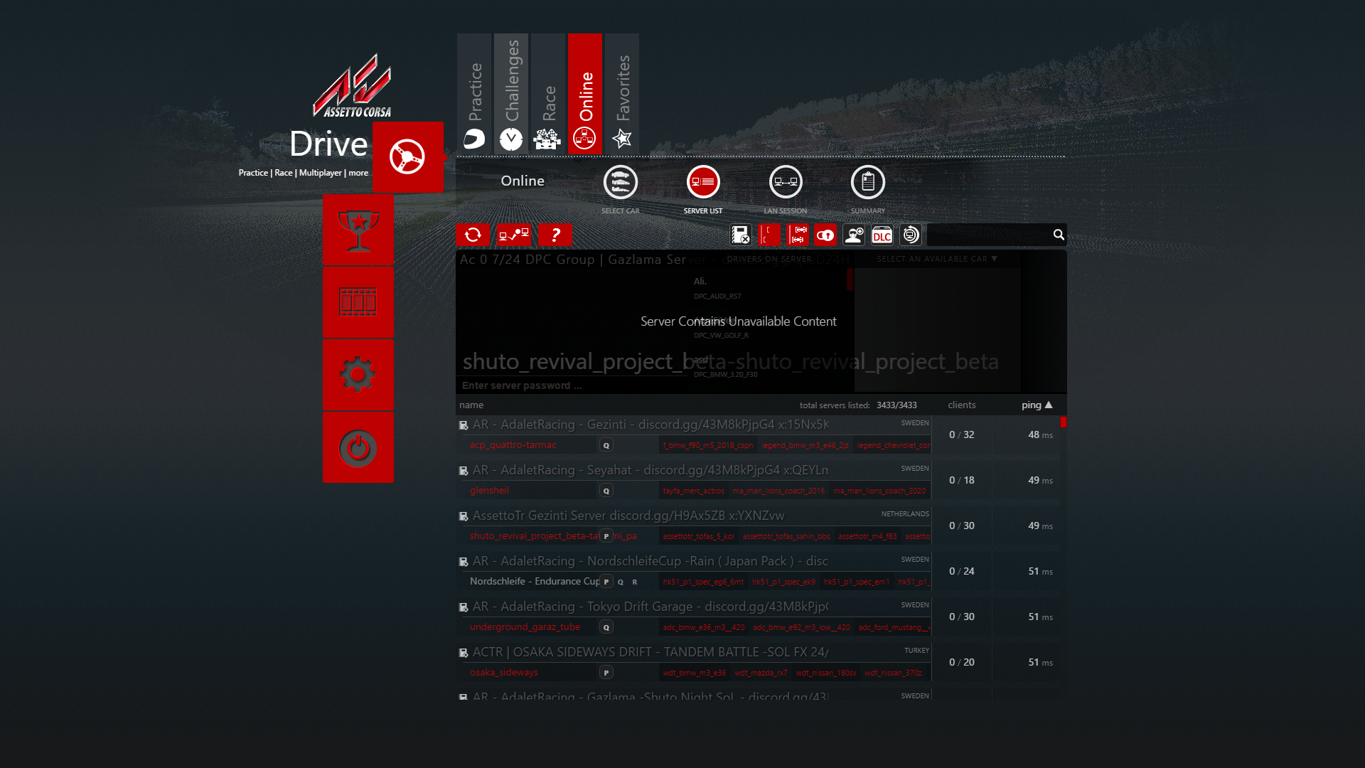 Карта с трафиком для assetto corsa