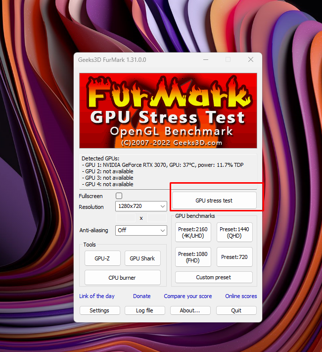 Stress gpu