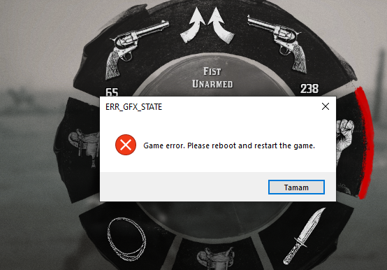 ERROR ERR_GFX_STATE (Red Dead Redemption 2)