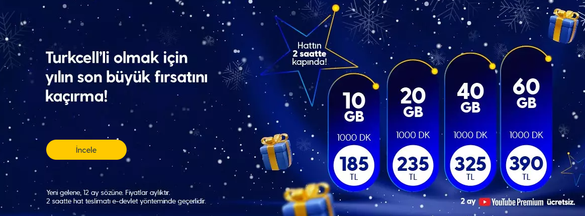 Turkcell 60 GB 1000dk 390 TL ! | Donanım Arşivi Forum