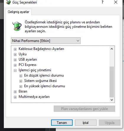 hangi ayarı düzeltmem gerek