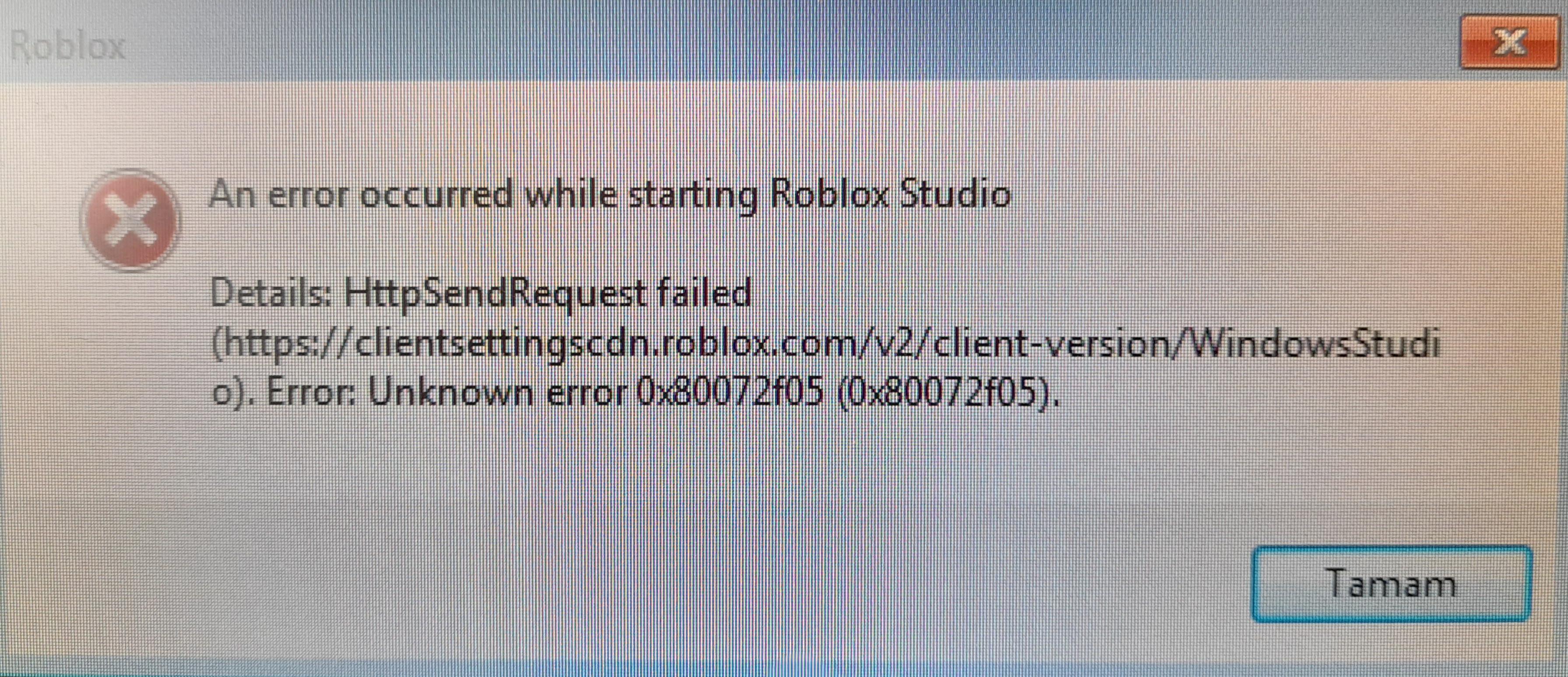 Roblox Studio açılmıyor
