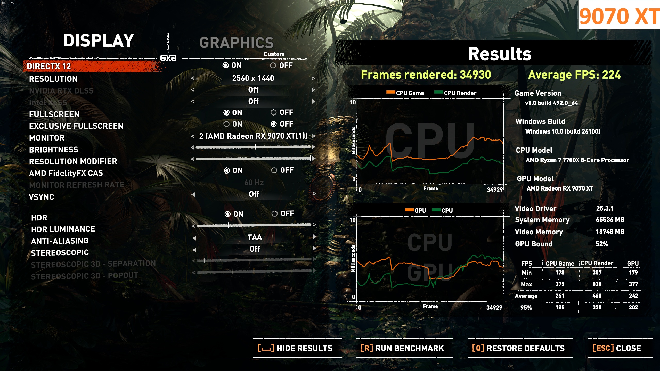 2K Custom Tüm ayarlar en sona getirildi(Intel XeSS Kapalı, AMD FidelityFX CAS Açık, Ray Tracin...jpg