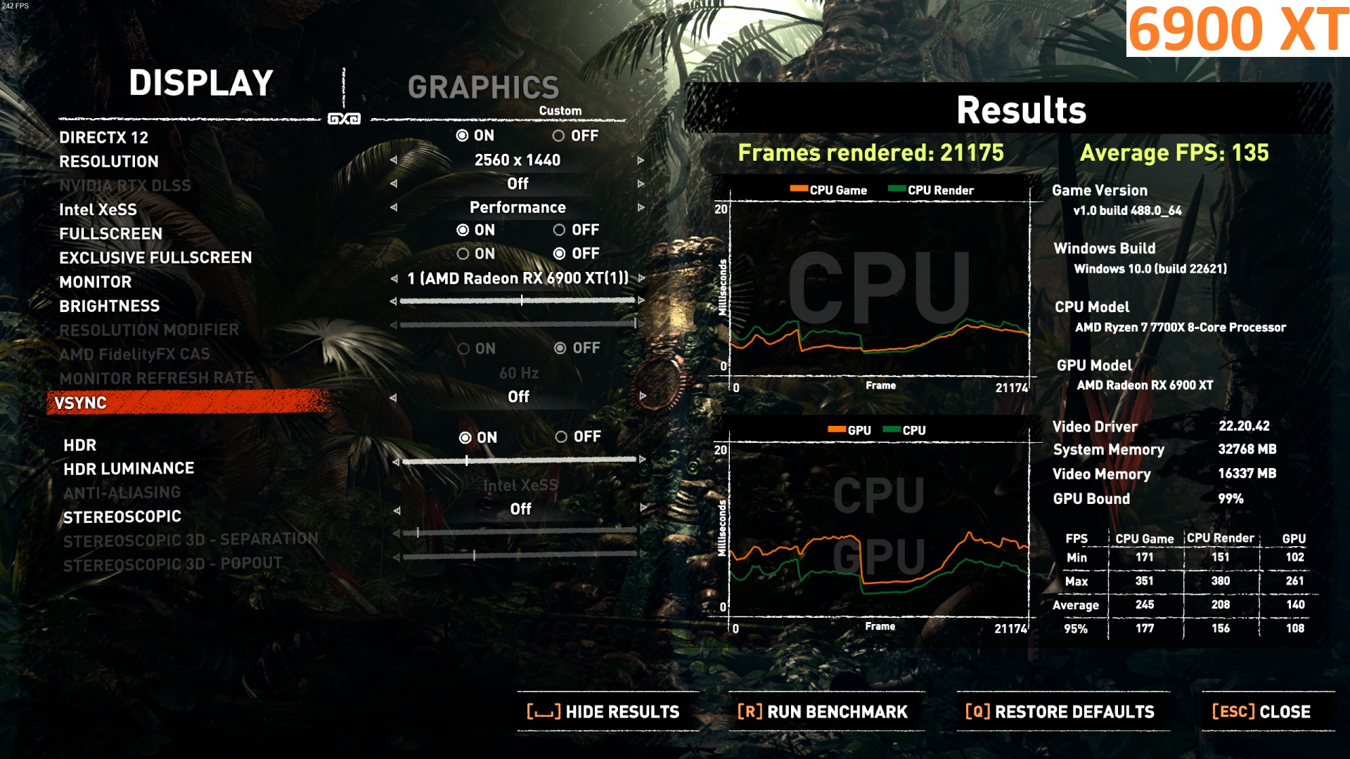 2K Custom Tüm ayarlar en sona getirildi(Intel XeSS Performans, AMD FidelityFX CAS Kapalı, Ray ...jpg