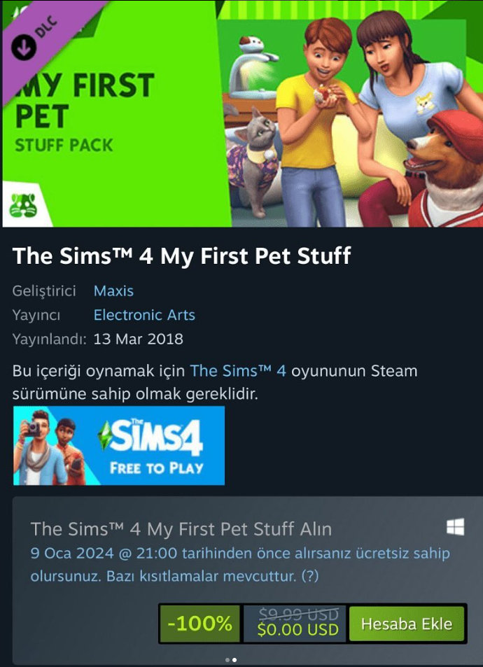 The Sims™ 4 My First Pet Stuff Pack