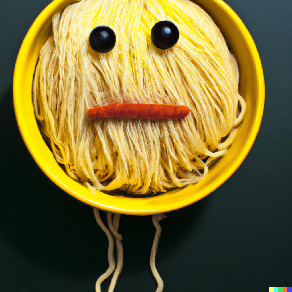 DALL·E 2022-12-04 08.58.07 - bowl of pasta looks like a monster knitted of wool.png