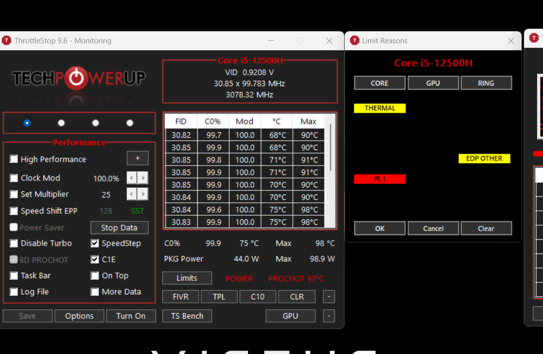 HP Victus 16d1041nt throttlestop kırmızı pl1 limiti Donanım Arşivi Forum