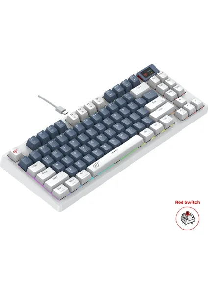 Havit Gamenote KB884L RGB TKL Red Switch Kablolu Mekanik Oyuncu Klavyesi.webp