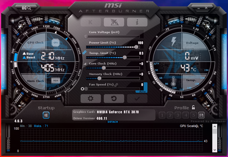 Разгон 1660 super msi afterburner