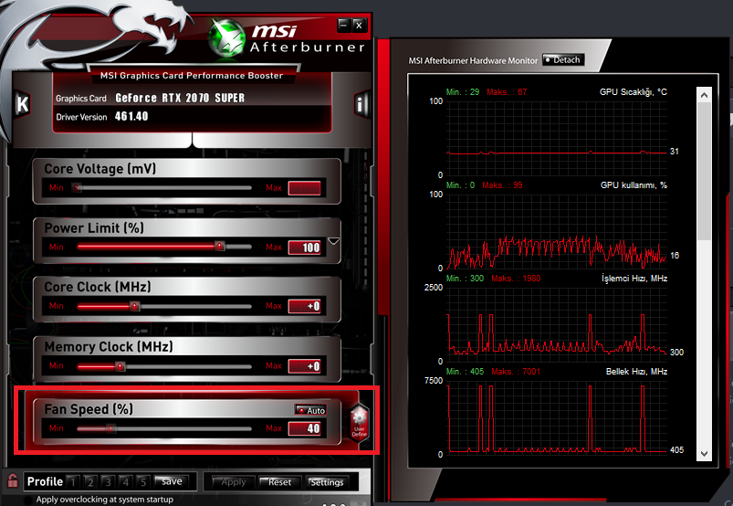 Настройка msi afterburner для игр rx570 8g