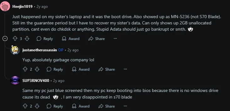 Screenshot 2025-07-17 at 17-25-06 Can anything be done with my ADATA Gammix S70 Blade SSD tha...webp