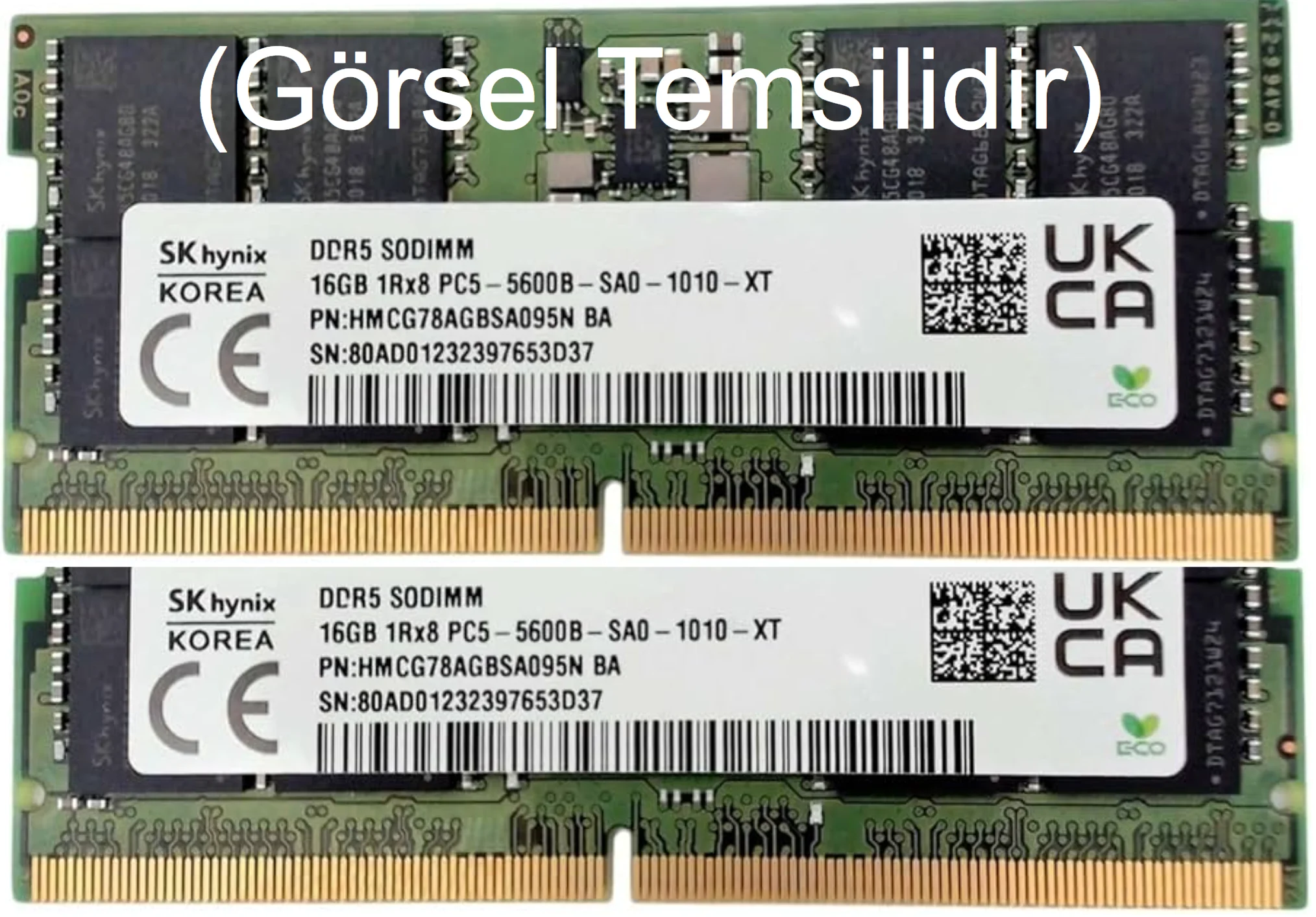 HP Omen16 Çıkma 2x16GB SK Hynix DDR5-5600 SODIMM laptop ram