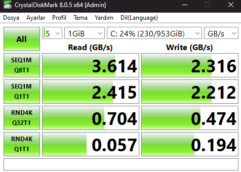 Twinmos SSD CrystalDiskMark sonucu nasıl? | Donanım Arşivi Forum