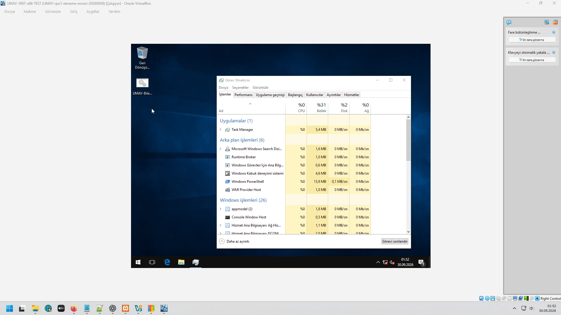 Windows 10 UMAY - işlemci kullanımı.webp