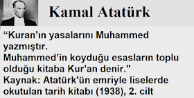 y (haşa) Kuran’ın yasalarını Muhammed yazmıştır kamal atatürk Kaynak Atatürkün emriyle liseler...png