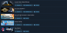 Steam Hesabı: ETS2-9DLC, Outlast, Rocket League, Flight SX