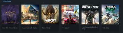 4 Adet Sağlam Oyun İçeren Uplay Hesabı