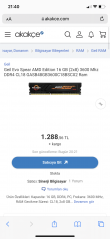 Samsung Geil EVO spear 2x8 3600mhz CL18 2 aylık sıfır gibi