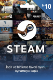 Steam 10 TL Cüzdan Kodu Sınırsız Stok Anında Dönüş