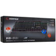 KB-R81 ROCKET Mavi Switch Gökkuşağı Ledli RGB Şeritli Metal Yüzey Mekanik Gaming Oyuncu Klavye