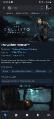 Steam - The Callisto Protocol