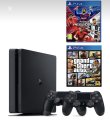 PlayStation 4 + 2 kol + GTA 5 + PES 2020
