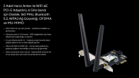 Asus PCE-AXE5400 Wifi 6E Kart GaminGenTr Faturalı