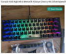 Corsair K65 Rgb mini Cherry Mx Silverspeed