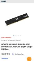 16GB DDR5 5600mhz CL30 satılık