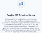 Turkcell pasajda geçerli 1000 tl ve üzeri 200 tl indirim kodu