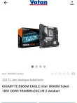 Gigabyte B860M Eagle Intel LGA1851 DDR5 Micro ATX Anakart